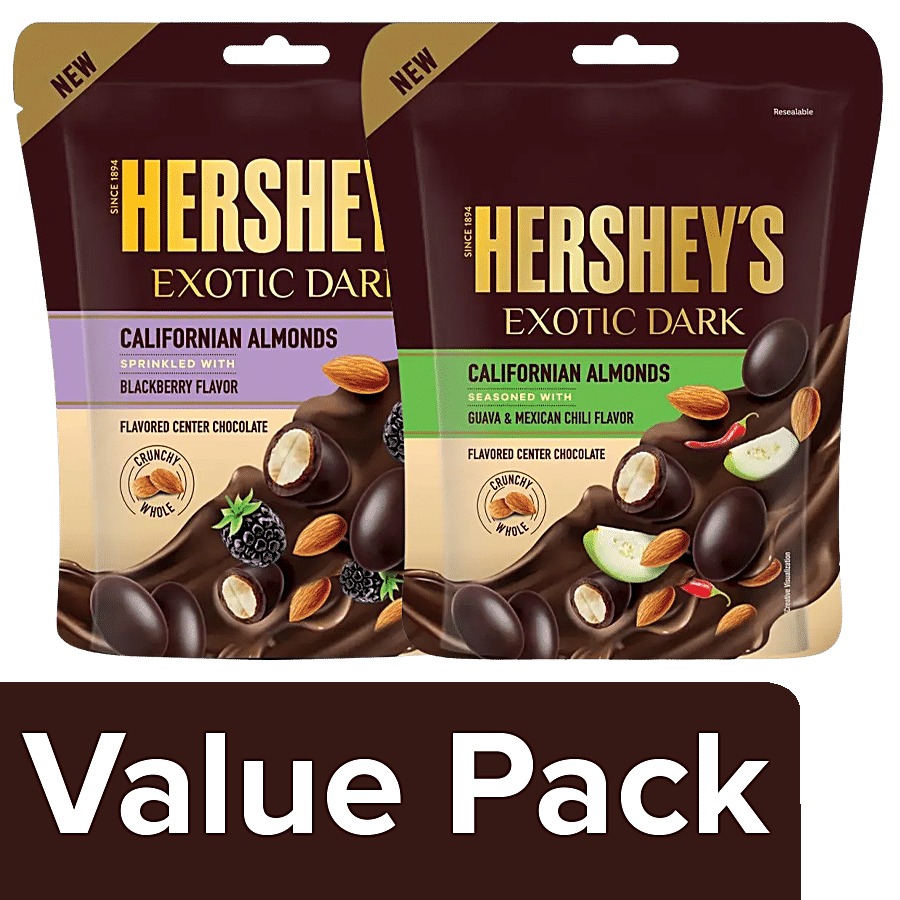 Hershey's Exotic Dark Chocolate Californian Almonds-Blackberry + Guava & Mexican Chilli