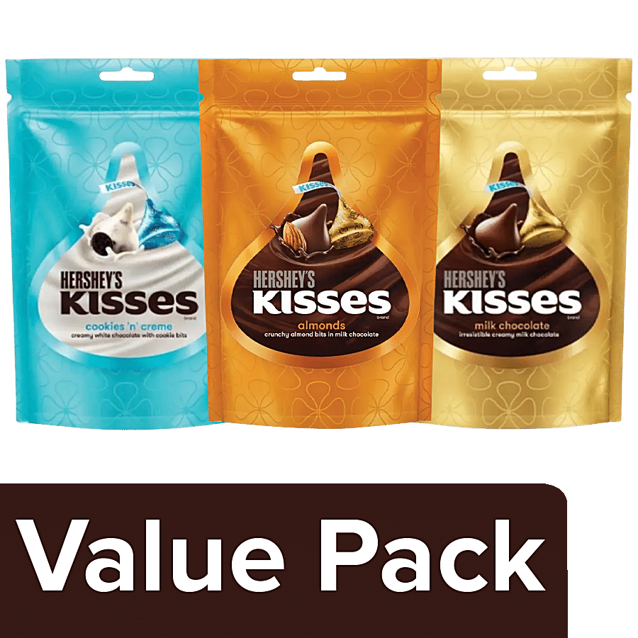 Hershey's Kisses - Milk Chocolate+Cookies 'n' Creme Chocolate+Almonds Chocolate