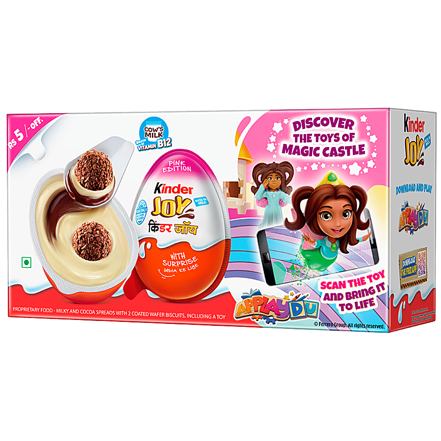 Kinder Joy Pink Edition For Girls - Made From Cows Milk With Vitamin B12