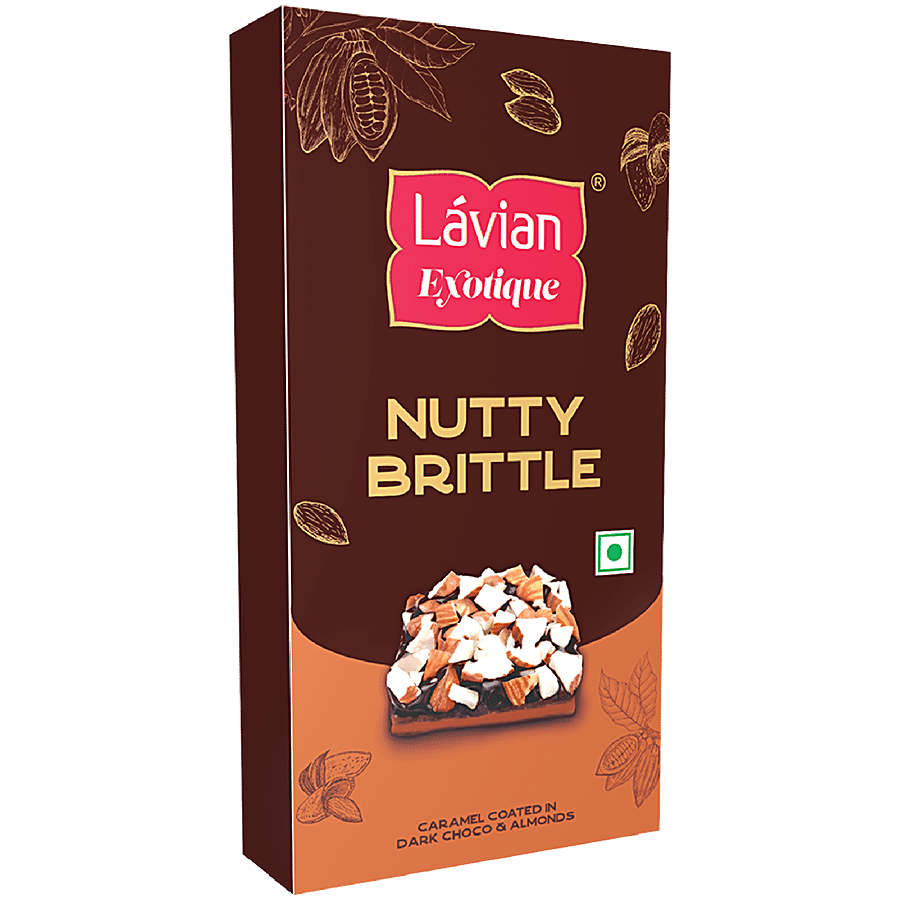 Lavian Exotique Nutty Brittle - Caramel Coated In Dark Choco & Almonds