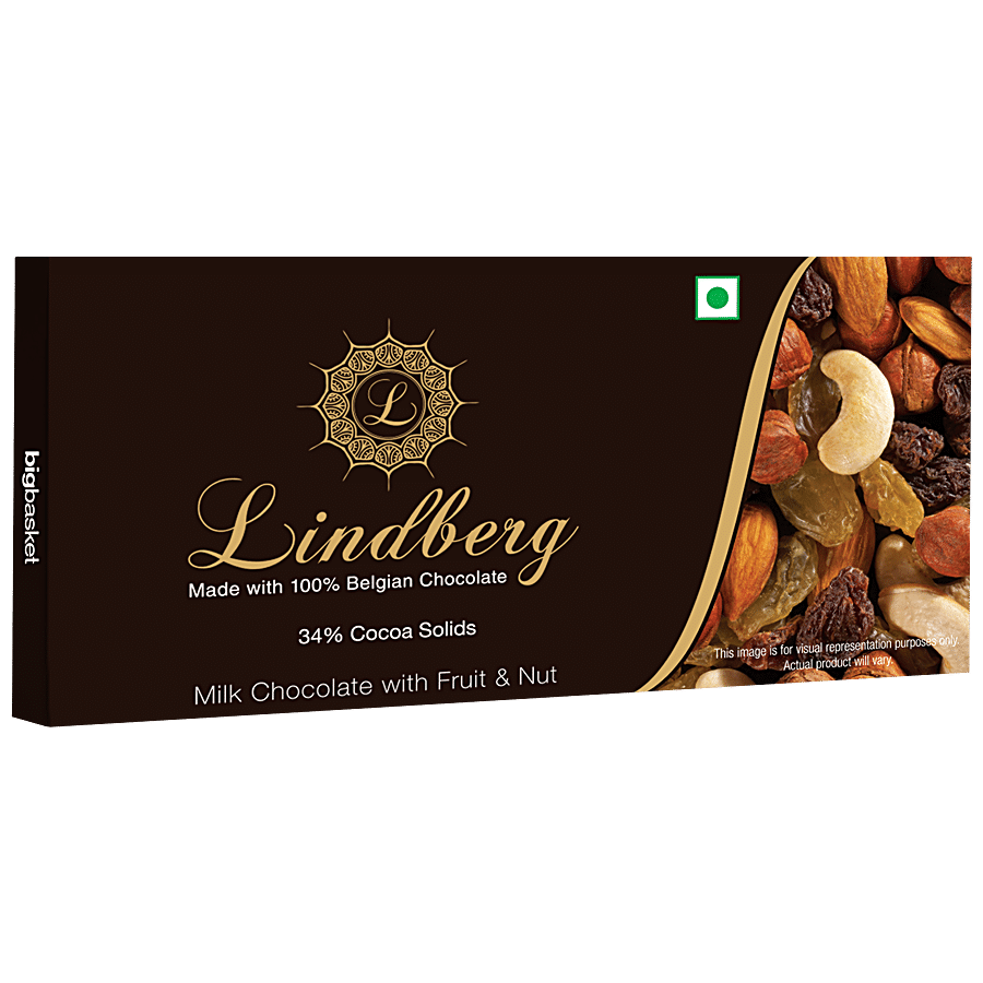 Lindberg 100% Belgian Milk Chocolate - Fruit & Nut