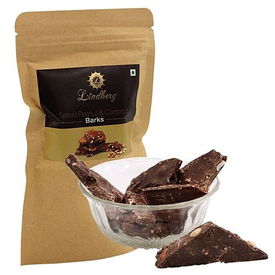 Lindberg Salted Peanut Coconut Barks - Snacking Chocolate