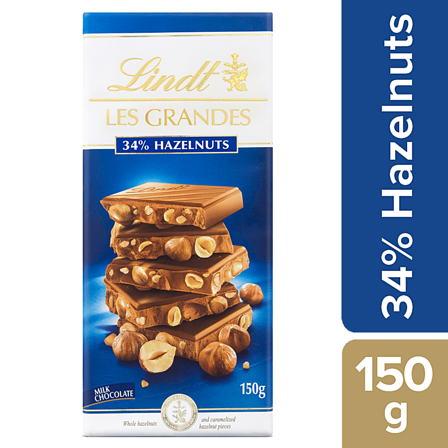 Lindt Les Grandes Milk Chocolate - 34% Hazelnuts