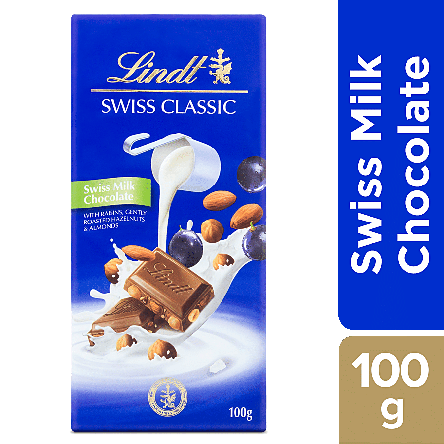 Lindt Swiss Classic Milk Chocolate - with Raisins