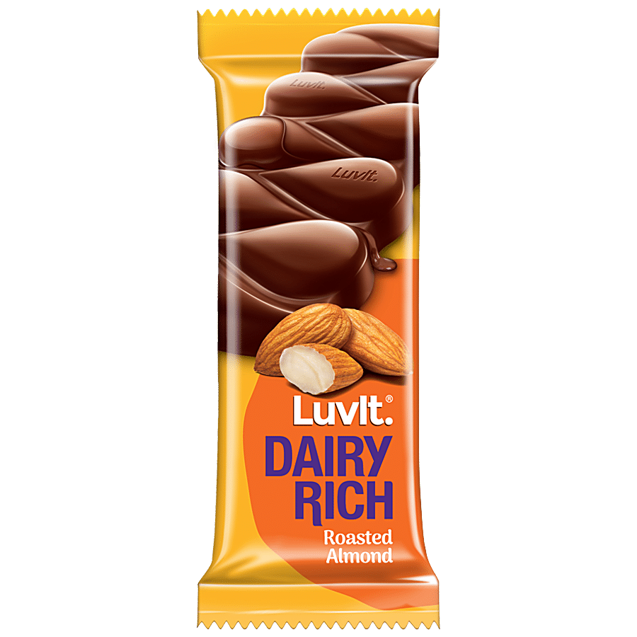 LuvIt Dairy Rich Roasted Almond Chocolate Bar