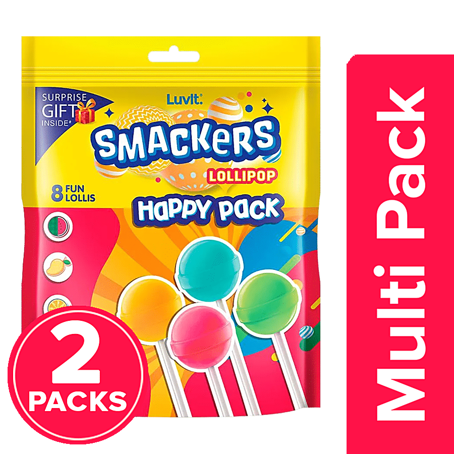 LuvIt Smackers Lollipop - Fruit Flavoured