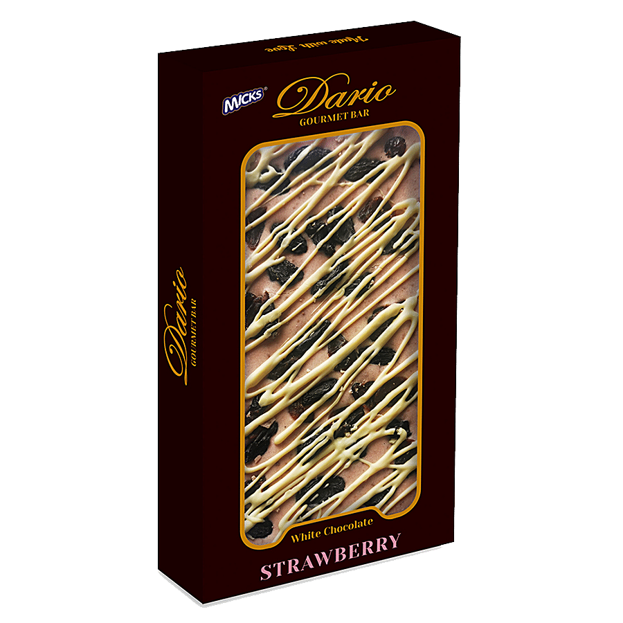 MICKS Dario Gourmet White Chocolate Bar - Strawberry