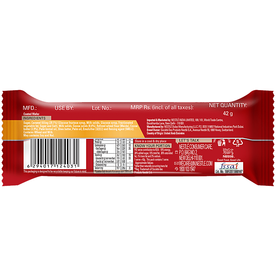 Nestle  Chunky Caramel Coated Wafer Bar