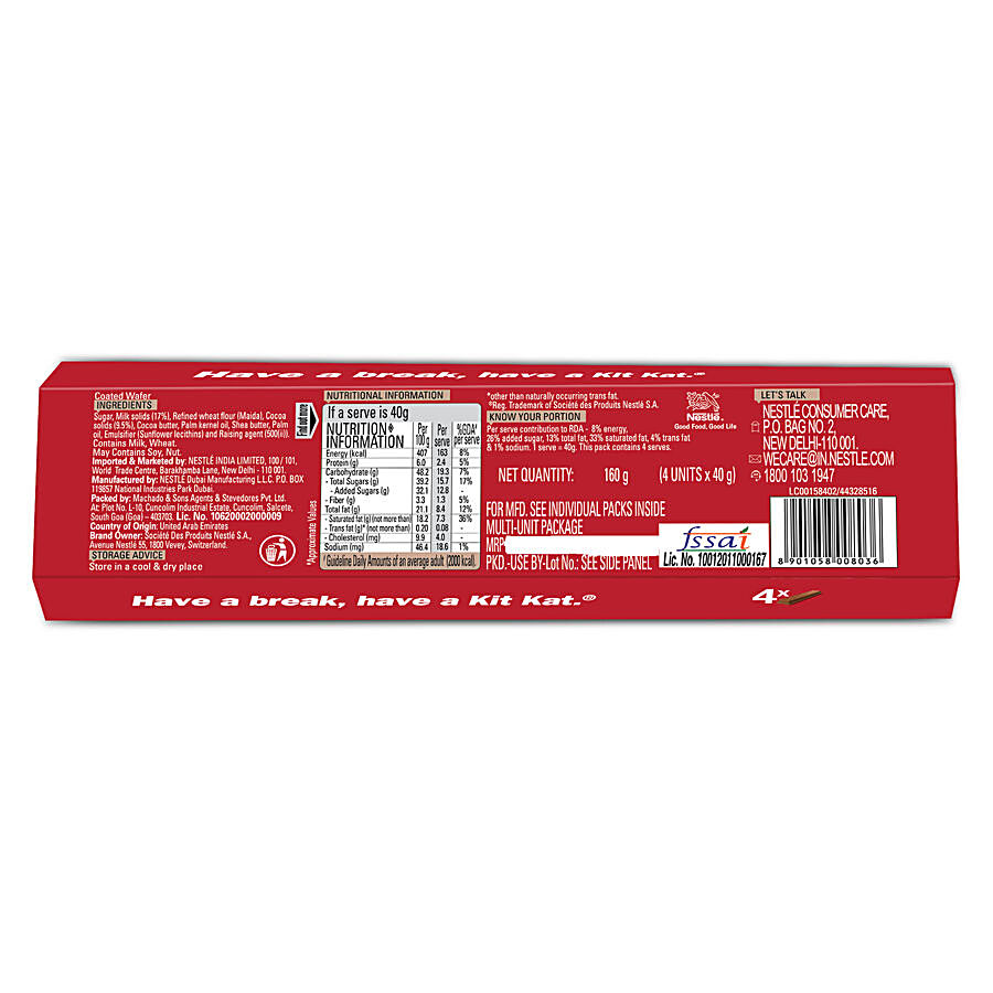 Nestle  KitKat Chunky Chocolate Coated Wafer Bar