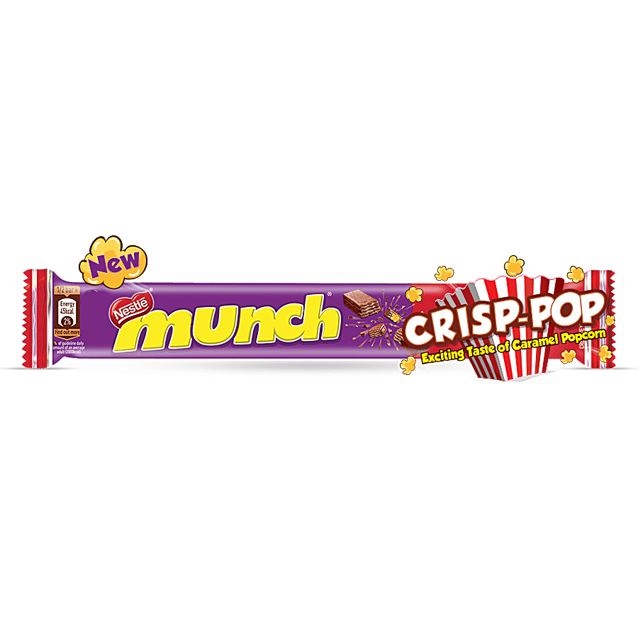 Nestle  Munch Crisp-Pop Chocolate Coated Crunchy Wafer