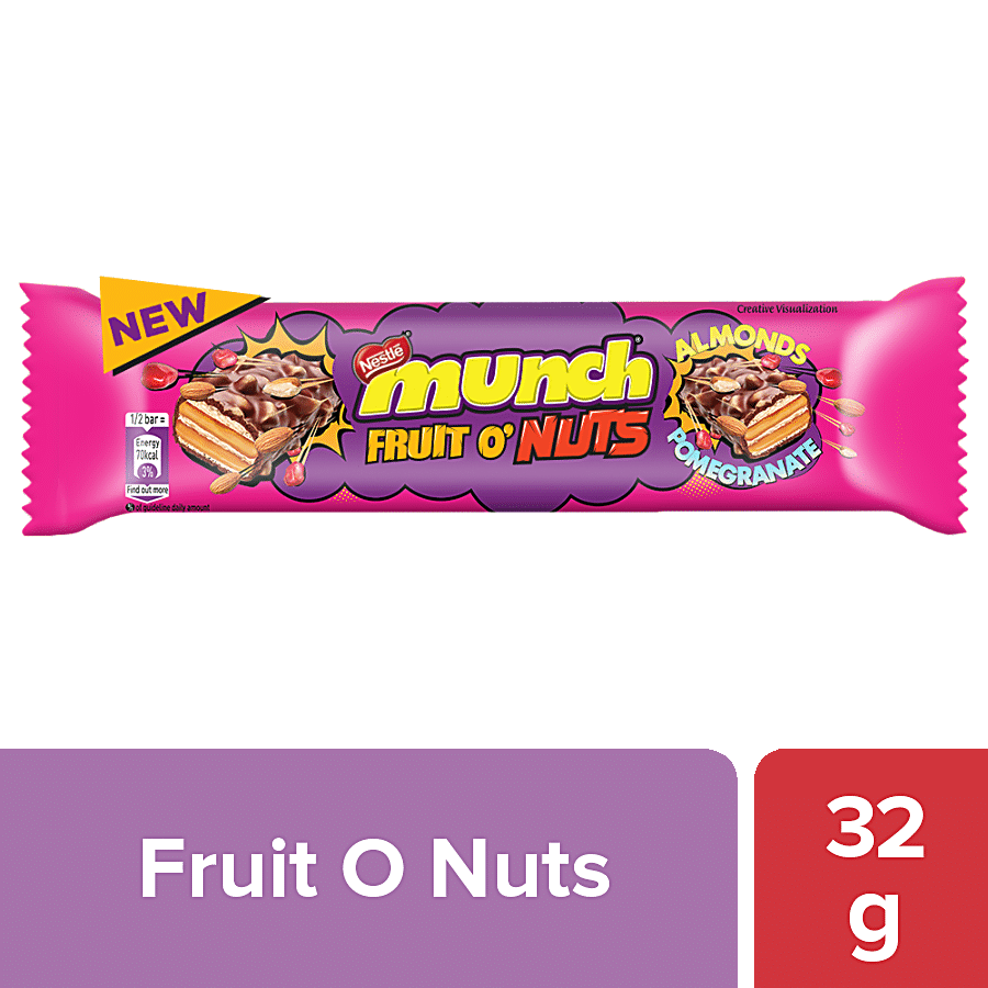 Nestle  Munch - Fruit O' Nuts Chocolate Coated Crunchy Wafer Bar