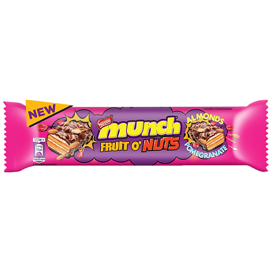 Nestle  Munch - Fruit O' Nuts Chocolate Coated Crunchy Wafer Bar