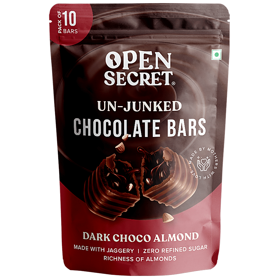 Open Secret Dark Choco Almond Chocolate Bars - With Jaggery