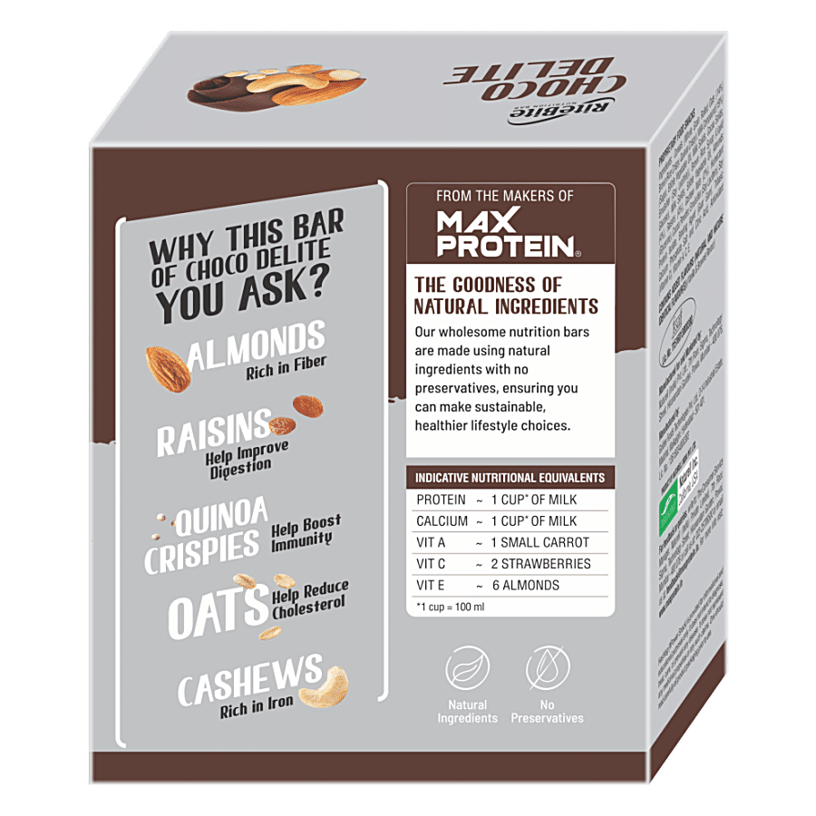 RiteBite Max Protein Multigrain Energy Bar - Choco Delite