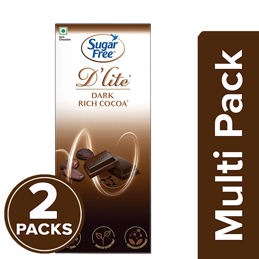 Sugar Free D'lite Dark Chocolate Bar - Rich Cocoa