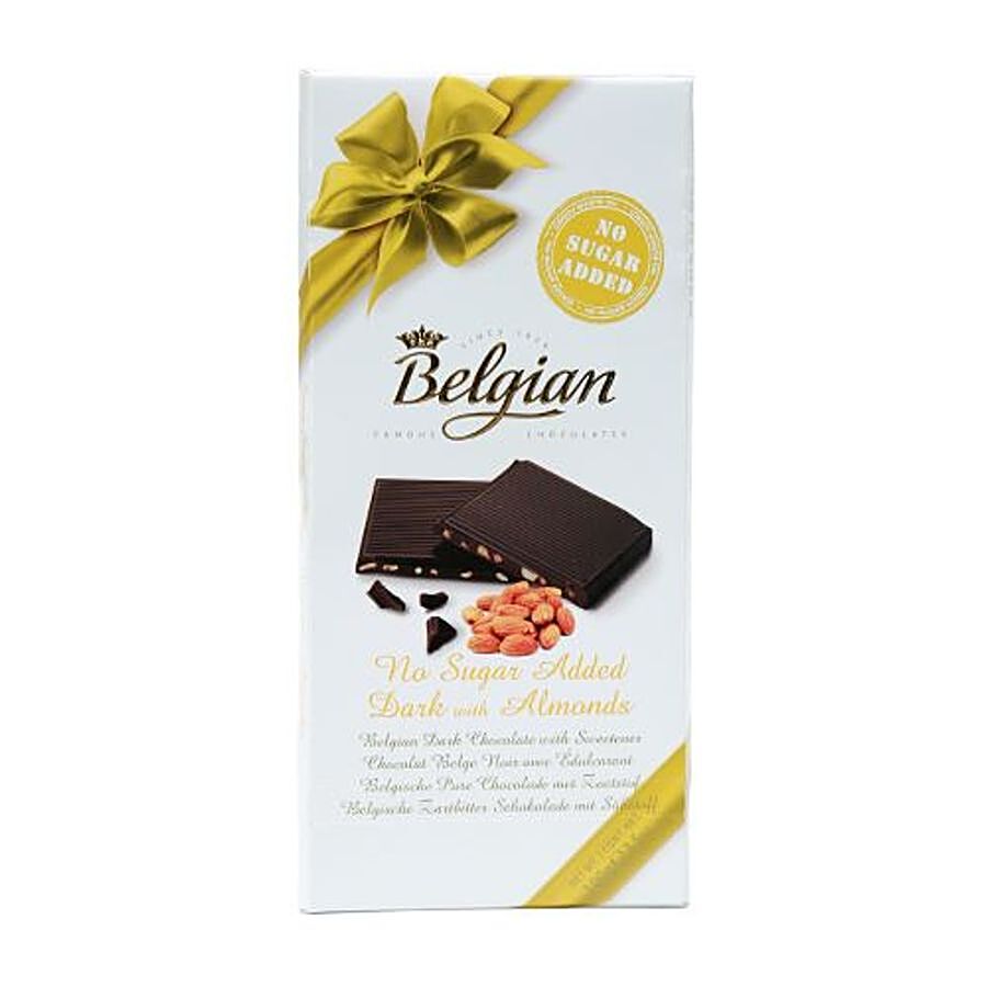 The Belgian No Sugar Added Dark Chocolate - Almond