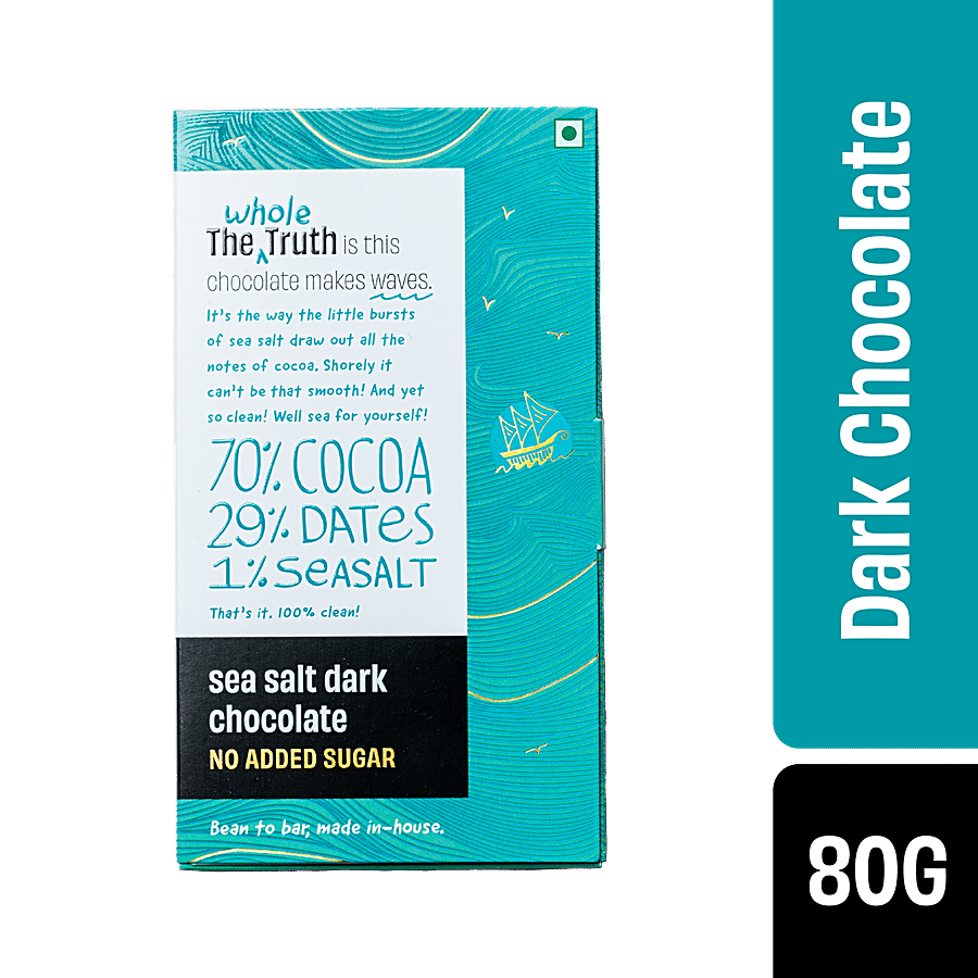 The Whole Truth Sea Salt Dark Chocolate - No Added Sugar