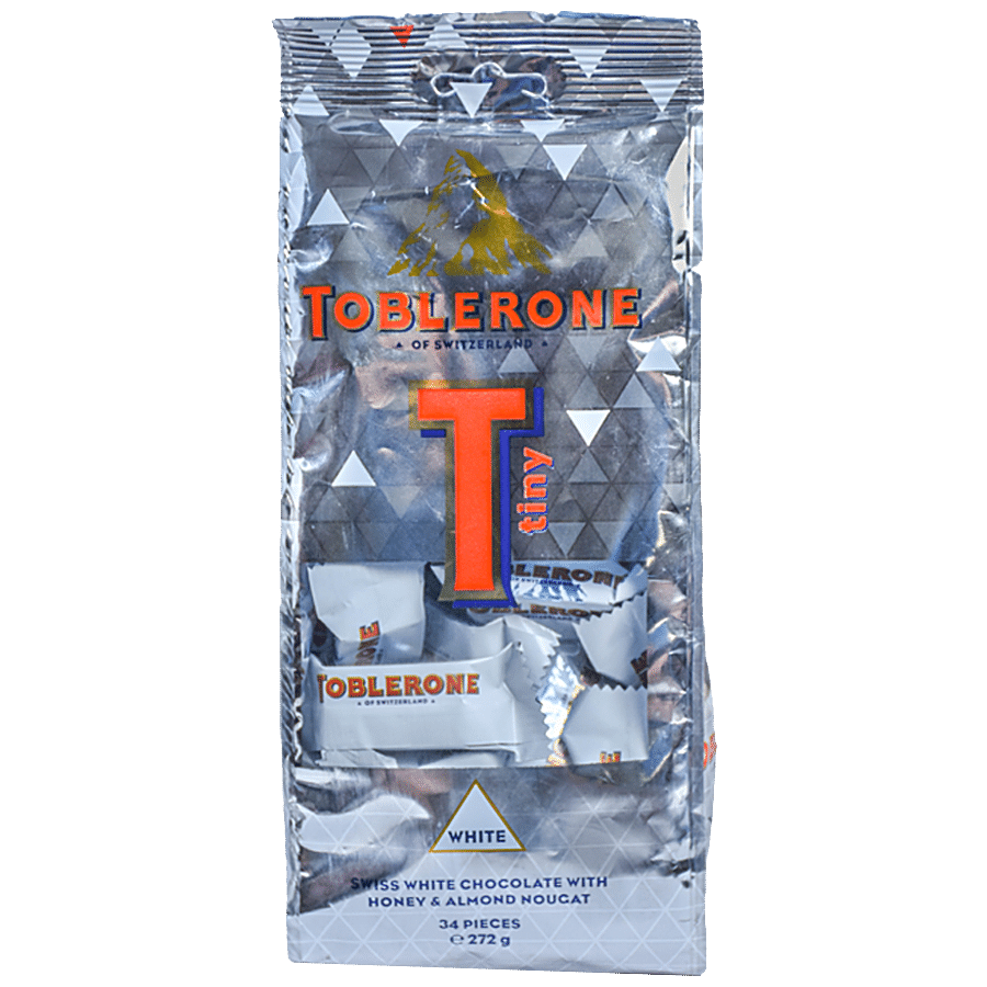 Toblerone Swiss White Chocolate With Honey & Almond Nougat - Tiny