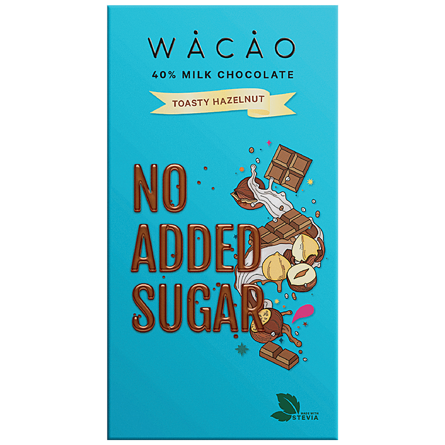 WACAO Toasty Hazelnut 40% Milk Chocolate Bar - Vegan