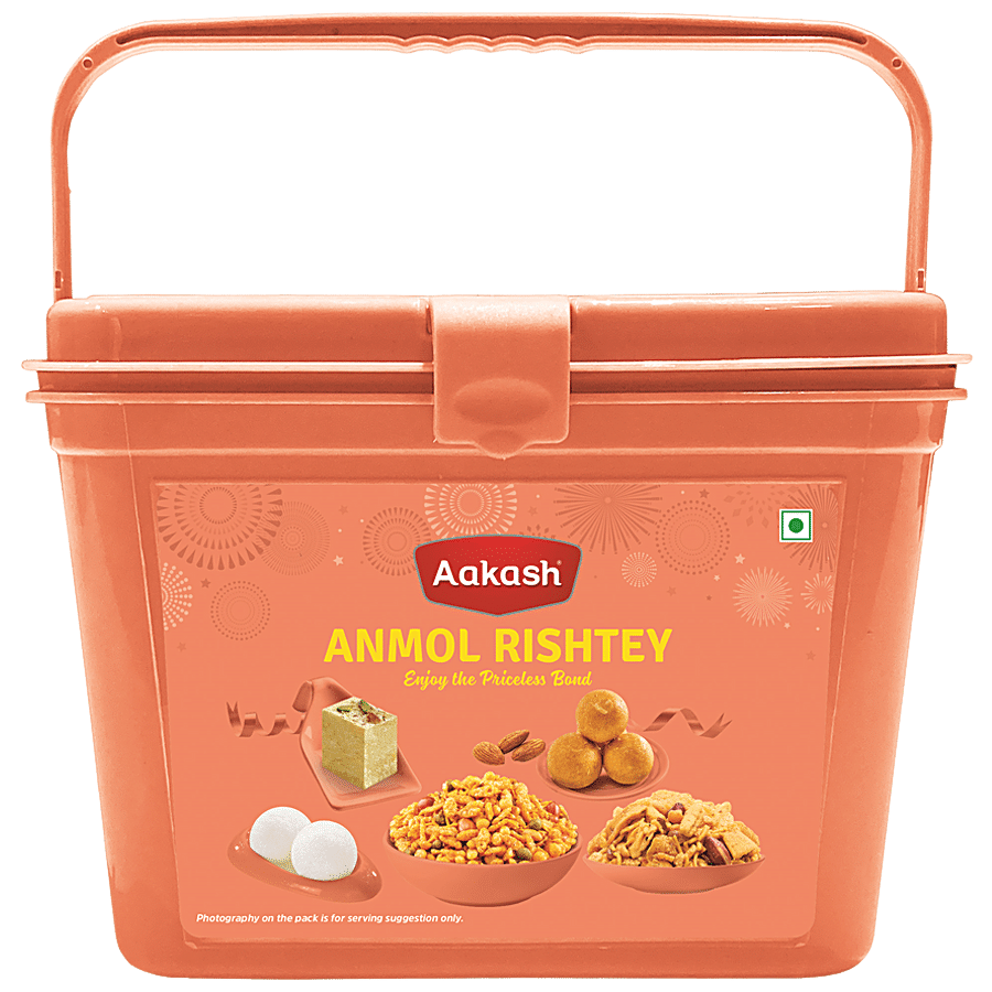 Aakash Anmol Rishtey Gift Pack - Traditional Indian Sweet & Savoury Mix