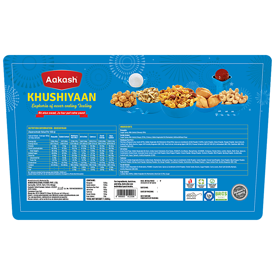 Aakash Khushiyaan Gift Pack - Traditional Indian Sweet & Savoury Mix