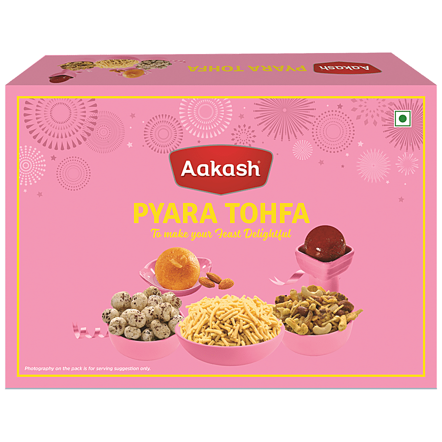 Aakash Pyara Tohfa Gift Pack - Traditional Indian Sweet & Savoury Mix