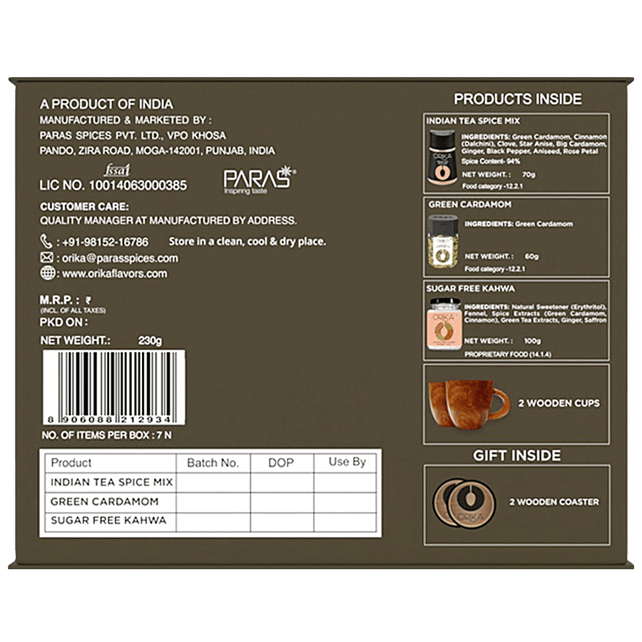 Orika Gift Of Warmth Chai - Indian Tea Spice Mix