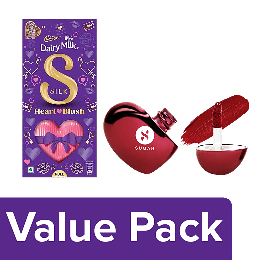 bb Combo Cadbury Dairy Milk Silk Valentines Heart Blush & Sugar Cosmetics La La Love