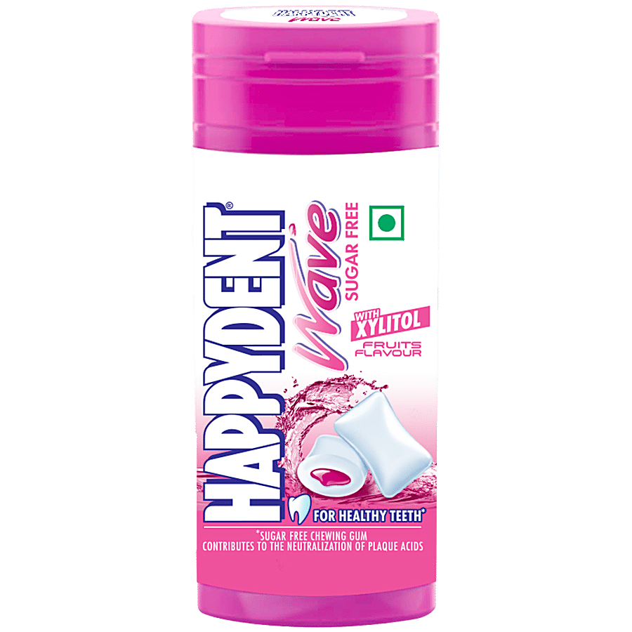 Happydent  Wave Sugarfree Fruits Flavour Chewing Gum - With Xylitol