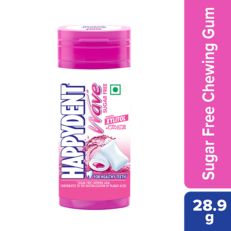 Happydent  Wave Sugarfree Fruits Flavour Chewing Gum - With Xylitol