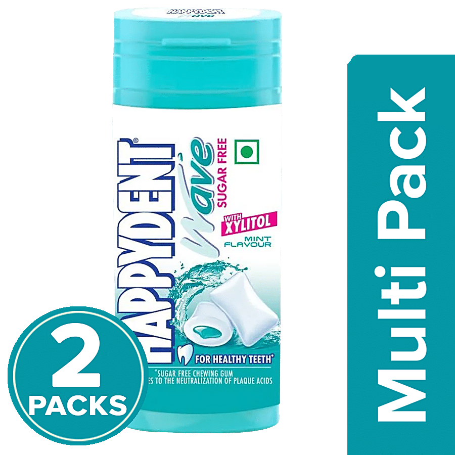 Happydent  Wave Sugarfree Mint Flavour Chewing Gum - With Xylitol