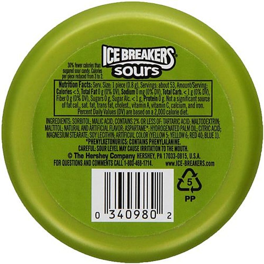 Ice Breakers Sugar Free Sours - Green Apple + Watermelon + Tangerine