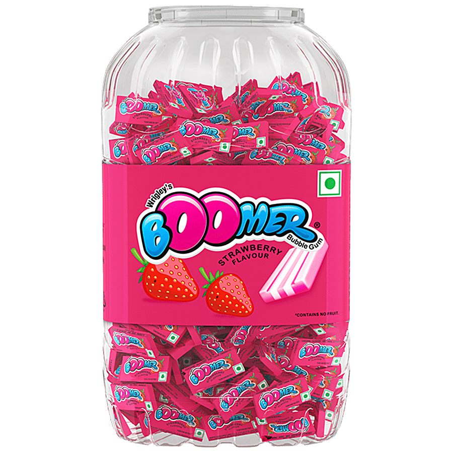 Wrigleys Boomer Strawberry Flavoured Bubble Gum - For Fun & Sharing