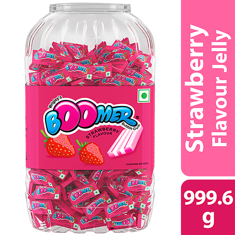 Wrigleys Boomer Strawberry Flavoured Bubble Gum - For Fun & Sharing