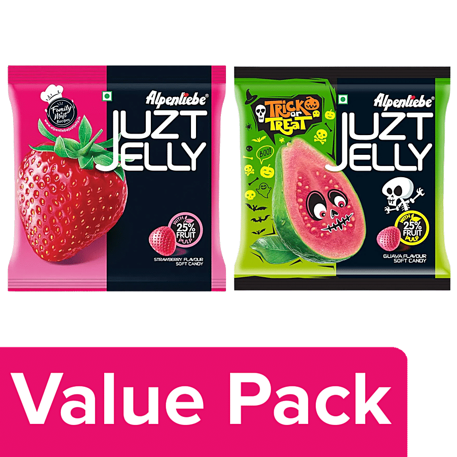 ALPENLIEBE Juzt Jelly With 25% Fruit Pulp - Strawberry + Guava Flavour