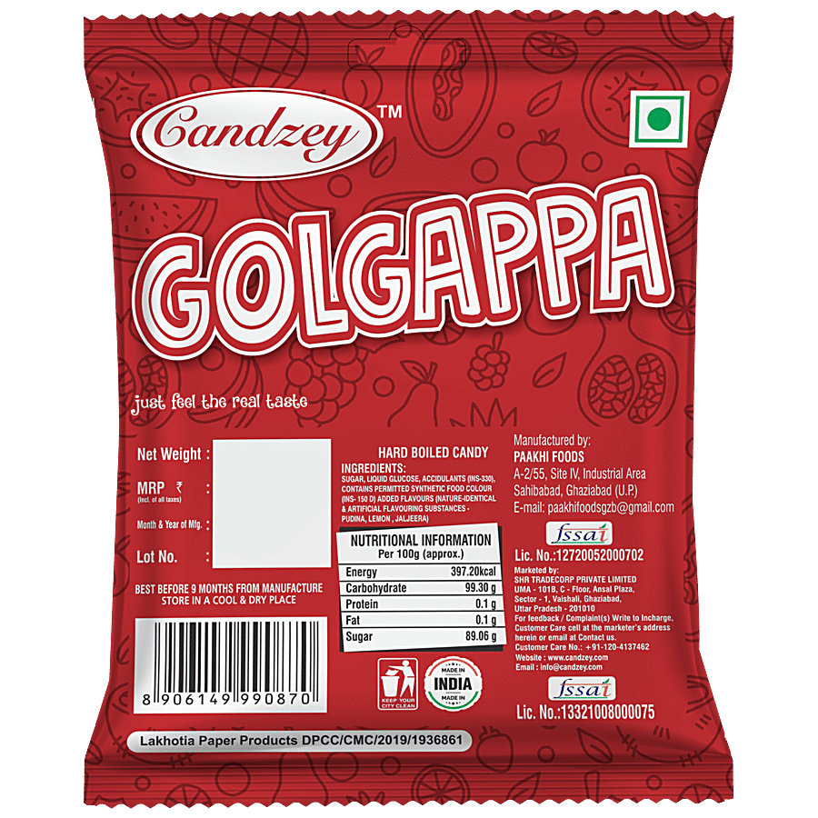 CANDZEY Golgappa Candy - Hard-Boiled