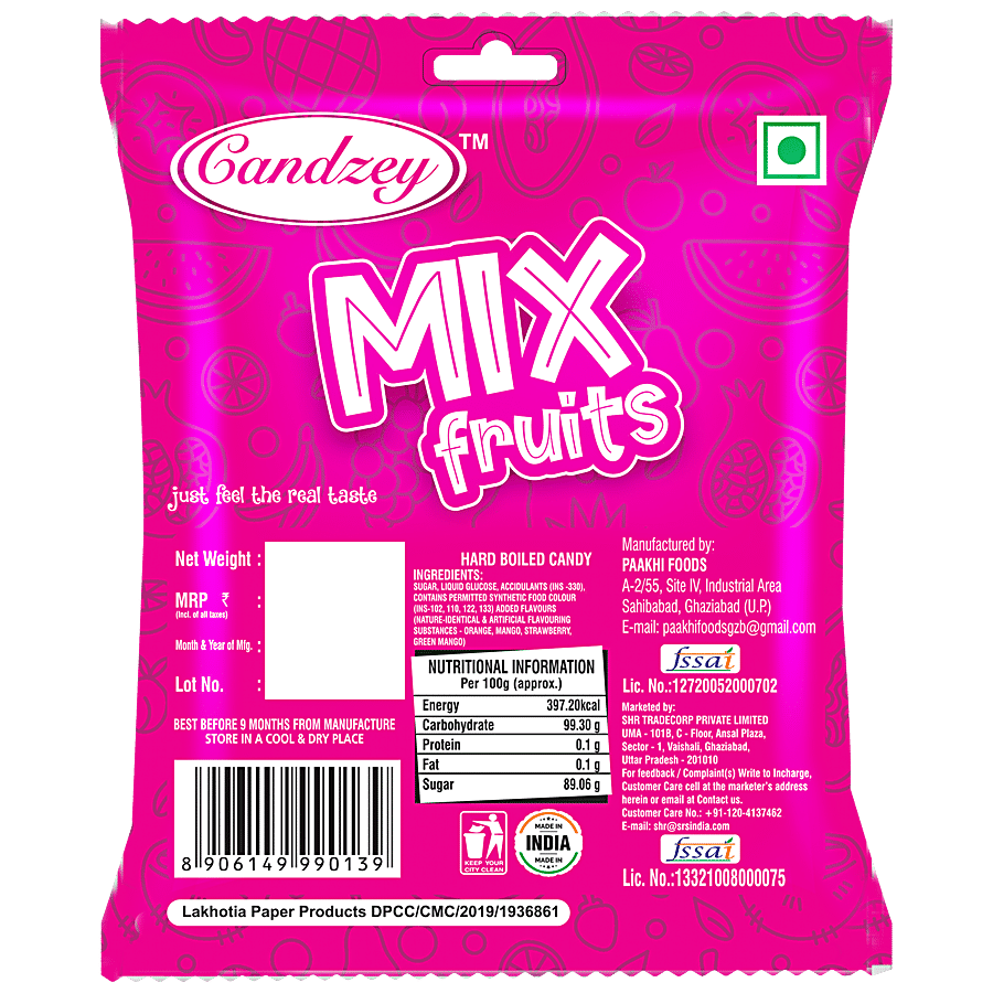 CANDZEY Mix Fruits Candy - Hard-Boiled