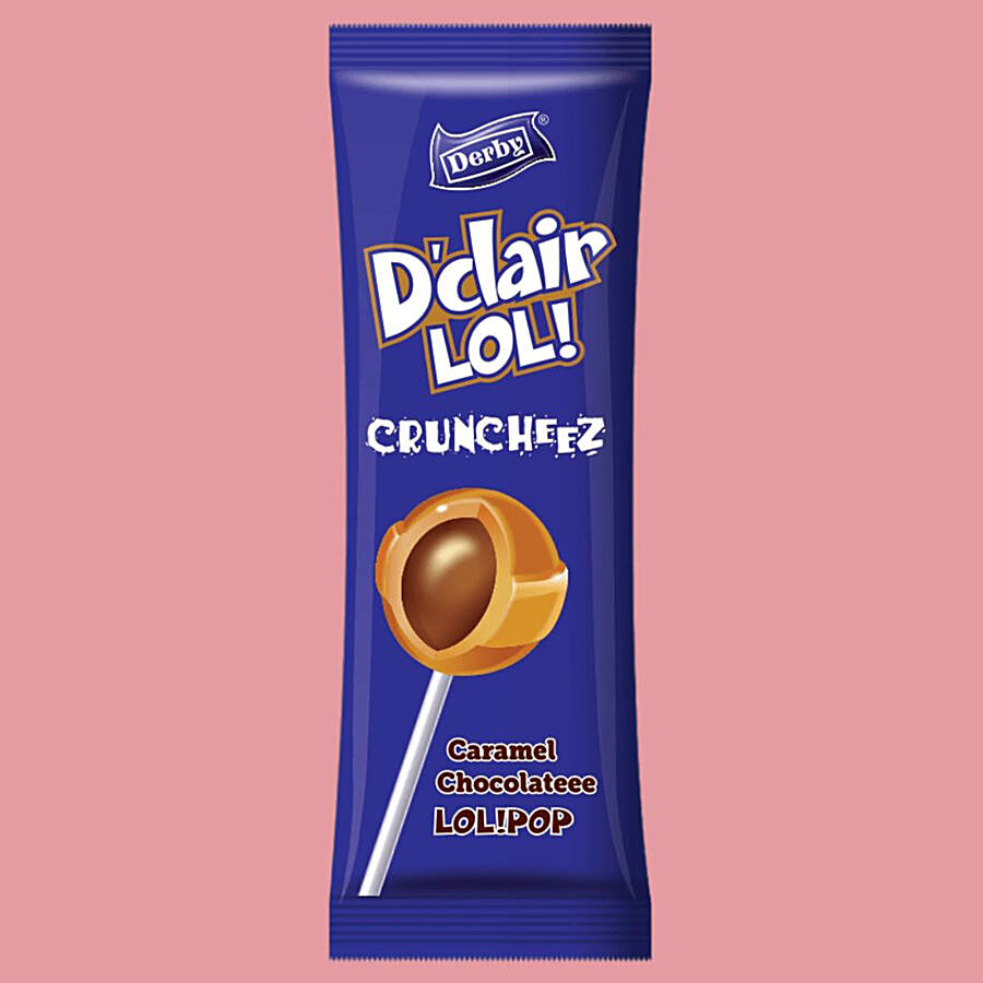 DERBY Dclair Lollipop Cruncheez - Caramel Chocolate