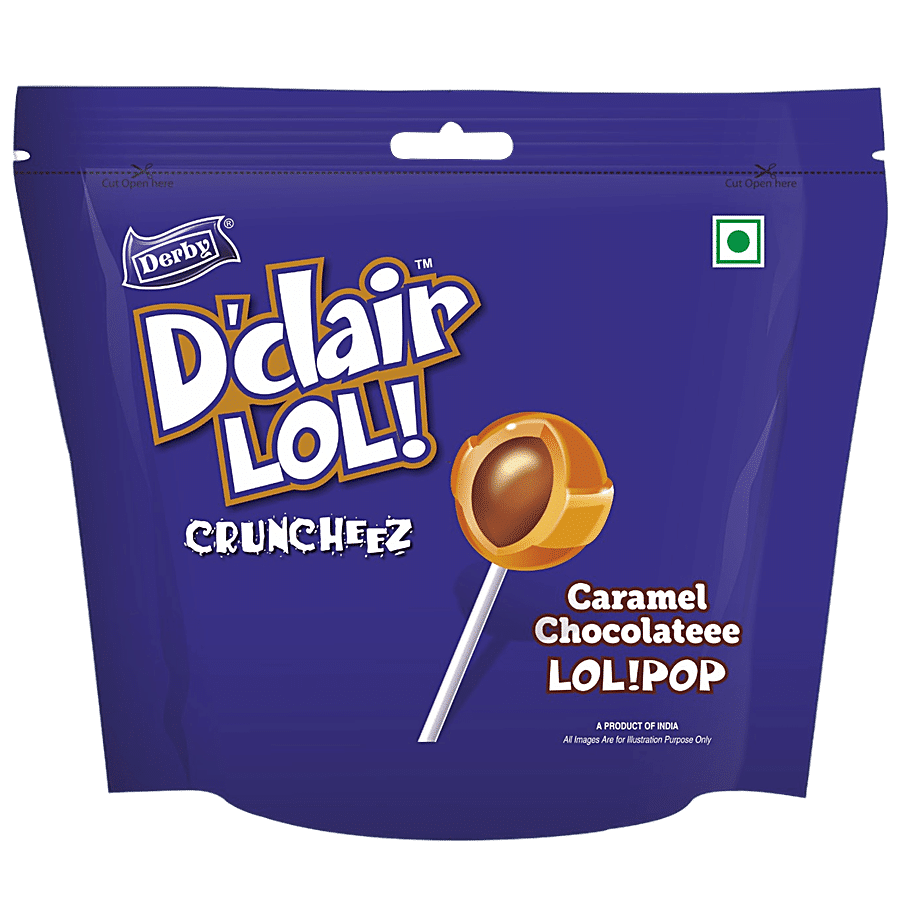 DERBY Dclair Lollipop Cruncheez - Caramel Chocolate