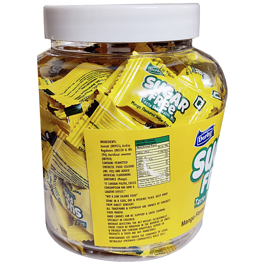 DERBY Mango Flavoured Sugar Free Candy - Crunchy