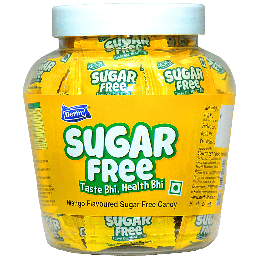 DERBY Mango Flavoured Sugar Free Candy - Crunchy