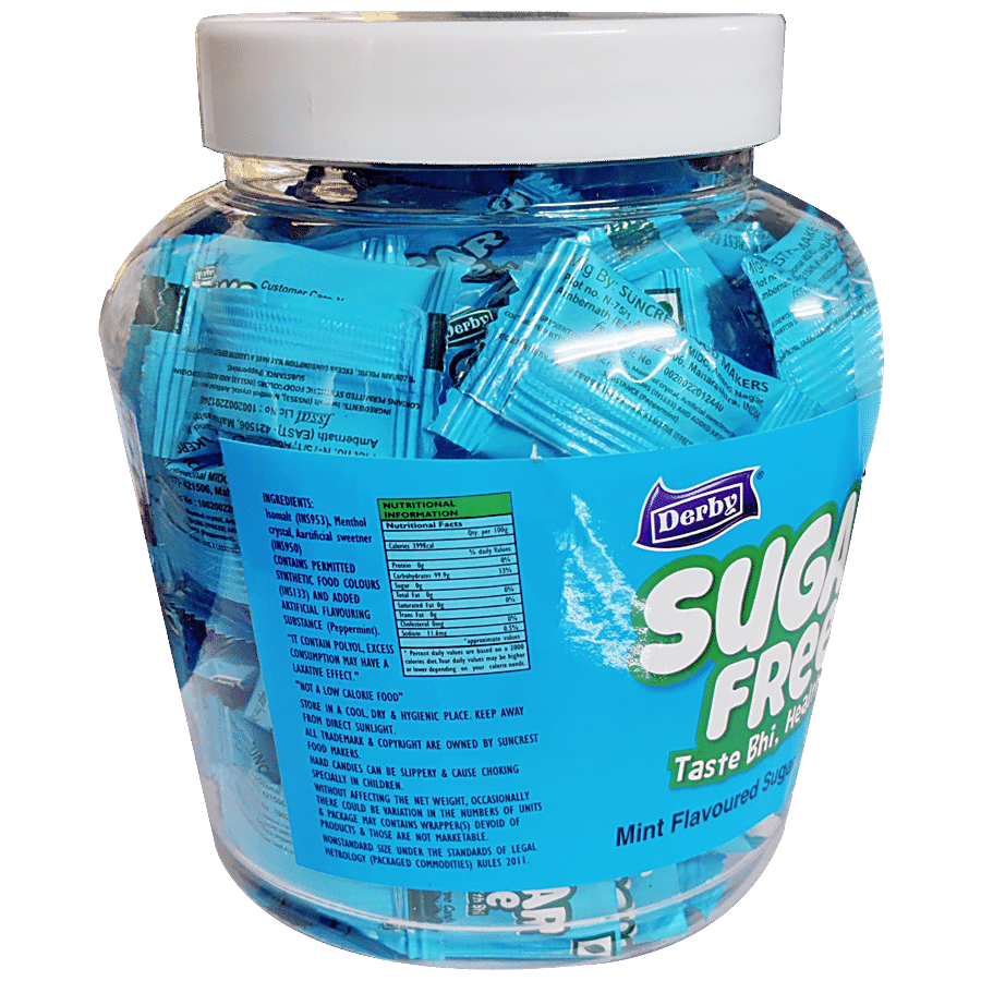 DERBY Mint Flavoured Sugar Free Candy - Hard Boiled