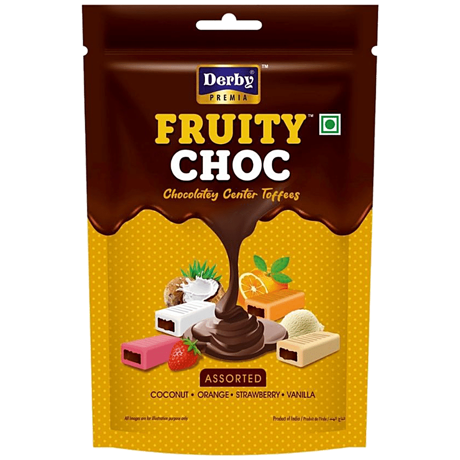 DERBY Premia Fruity Choco Center Filled Toffees