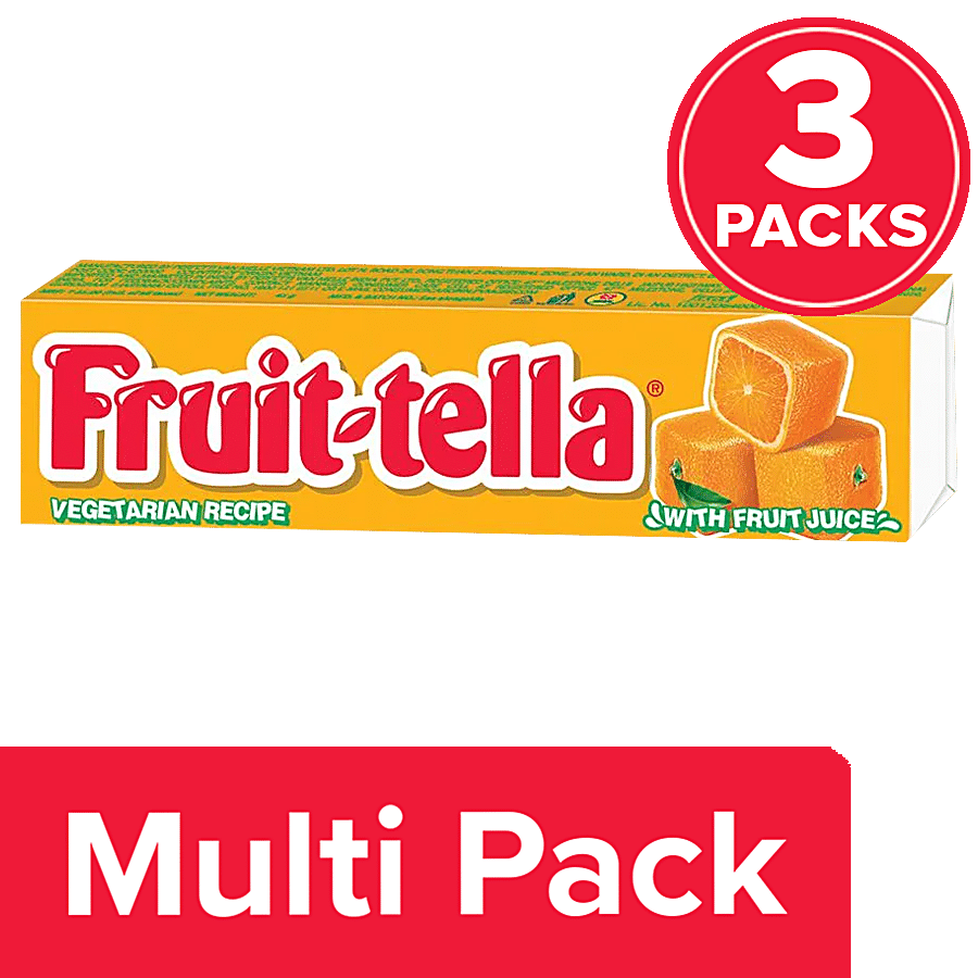 Fruit-Tella  Chewy Toffee Stick - Orange Flavour