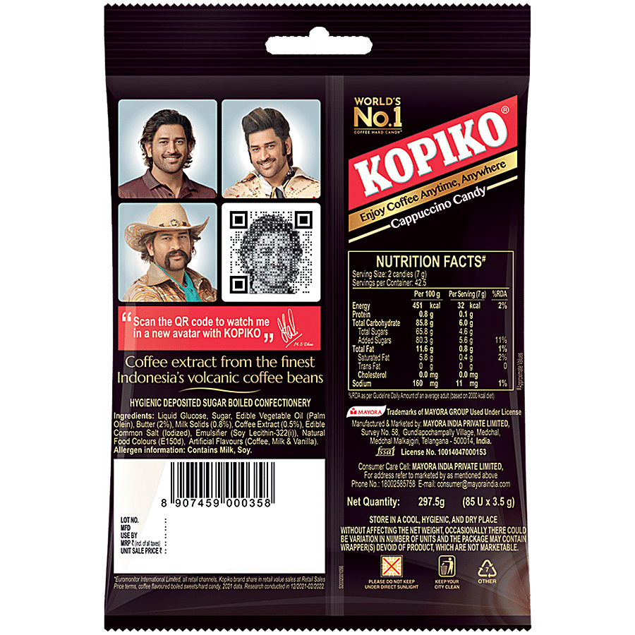 KOPIKO Cappuccino Coffee Candy - Worlds No 1 Coffee Candy