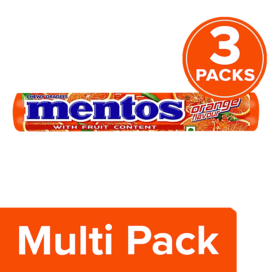 Mentos Orange Chewy Dragees