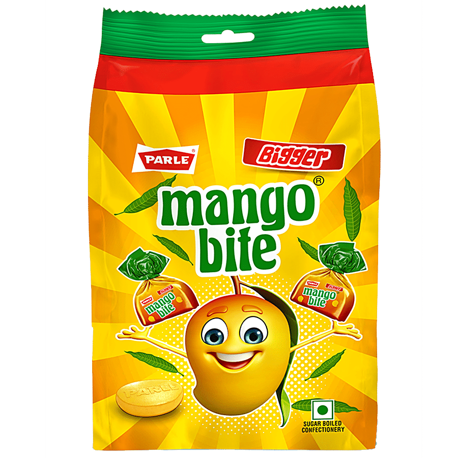 PARLE Bigger Mango Bite Candy - Sugar Boiled