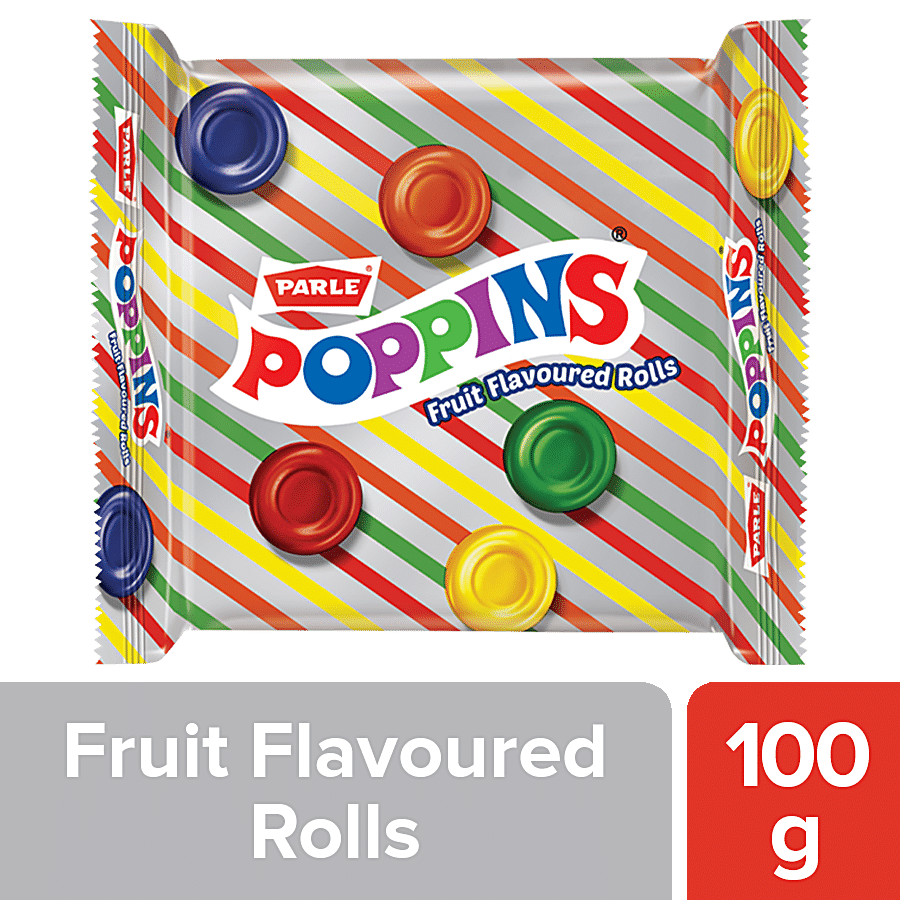 PARLE Poppins Candy - Fruit Flavoured Rolls