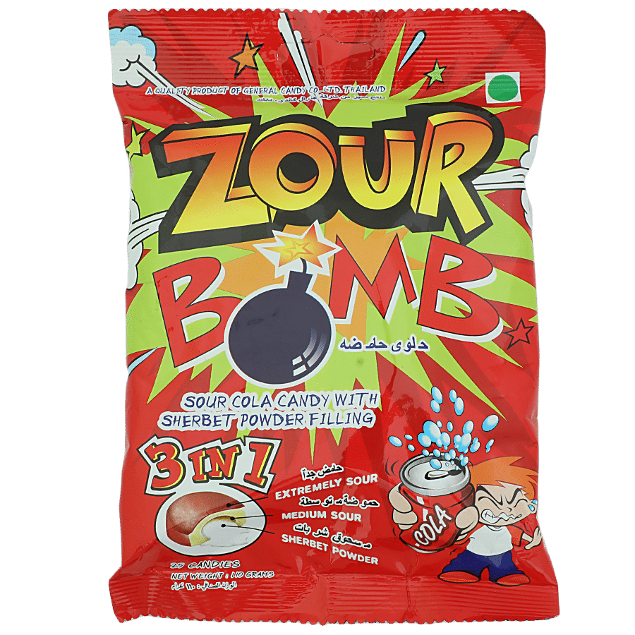 Zour Bomb Sour Candy - Cola with Sherbet Powder