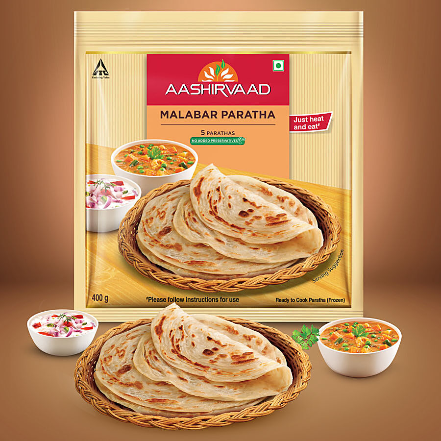 Aashirvaad Ready To Cook Malabar Paratha